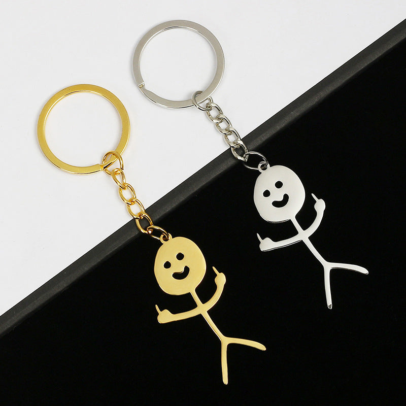 Lustiger Stickman Schlüsselanhänger