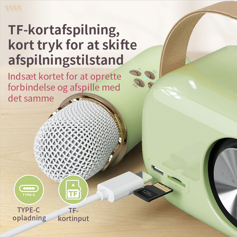Mini Karaoke-maskine med trådløs mikrofon