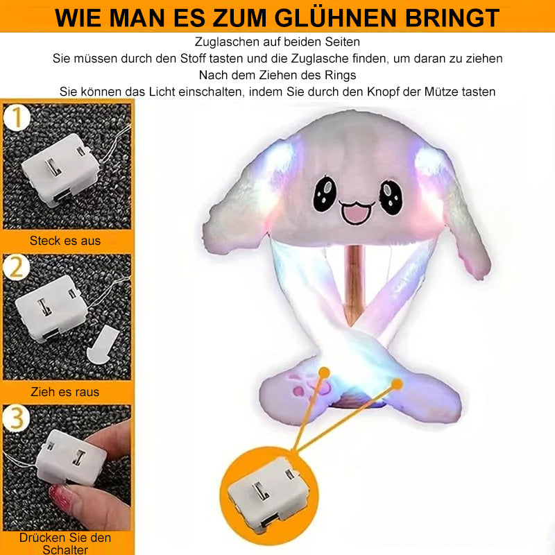 Cartoon-Häschenhut mit beweglichen Ohren
