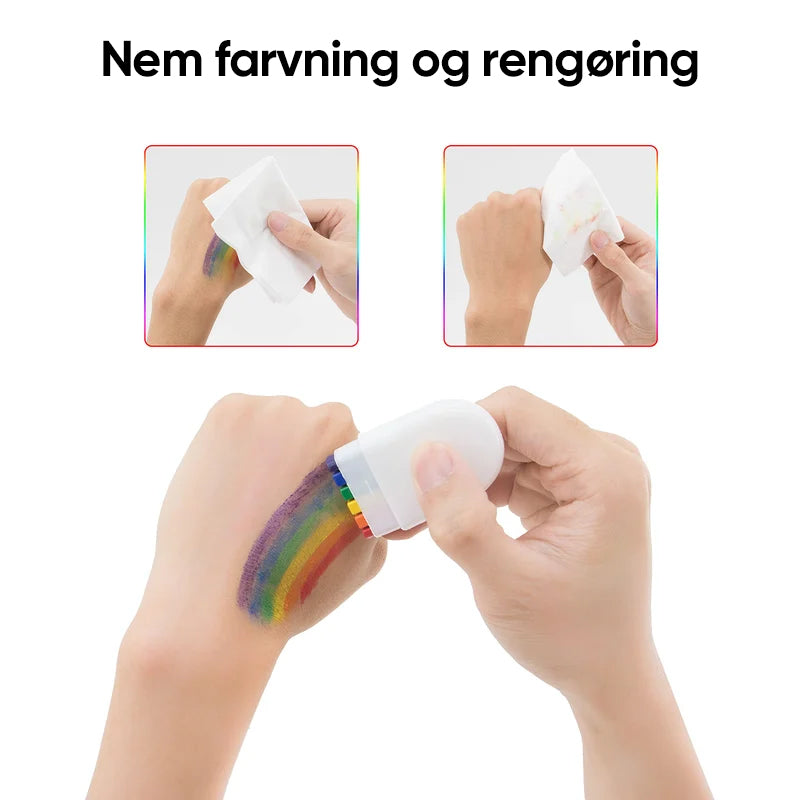 Regnbue ansigtsmaling til kroppen