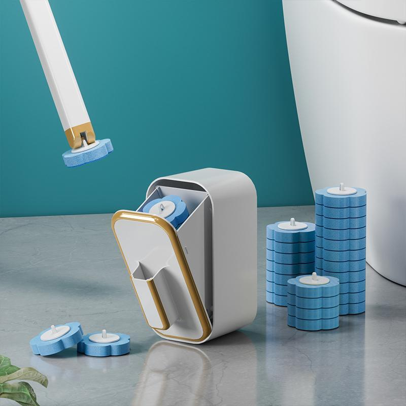 Wandmontiertes Toilettenbürstenset