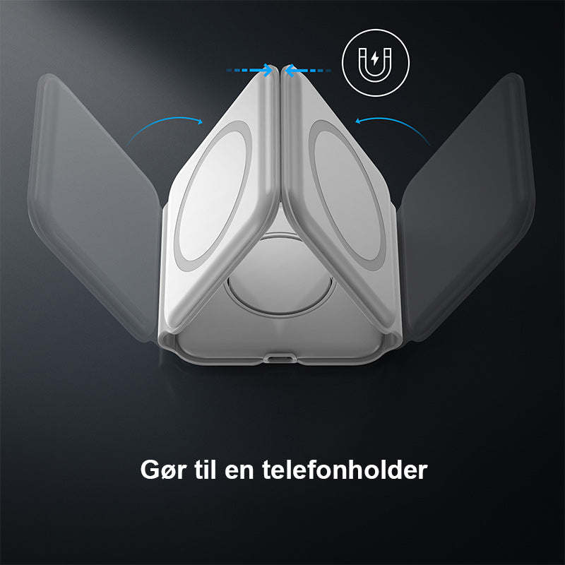 Ny foldbar 3-i-1 trådløs oplader