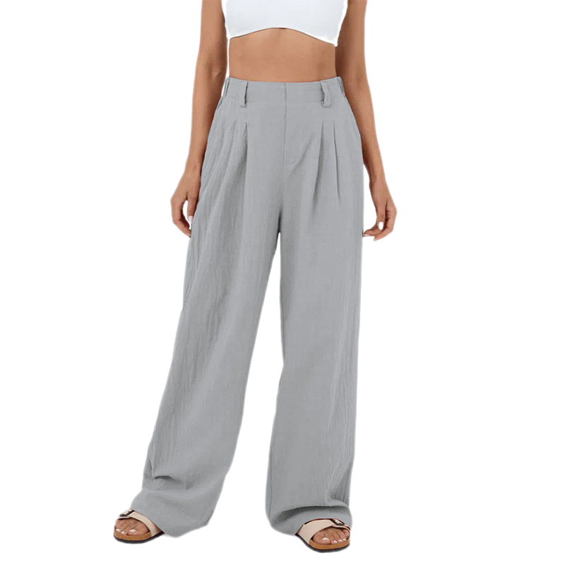 Hose mit hohem Bund und weitem Bein