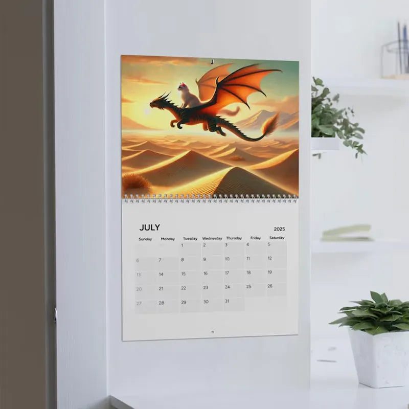 Katzen-Drachenreiter-Kalender 2025