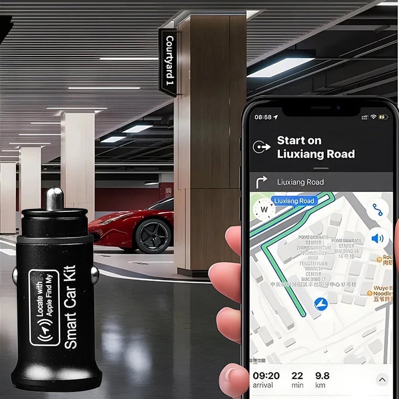 Autoladegerät mit GPS-Ortungsgerät und Tracker