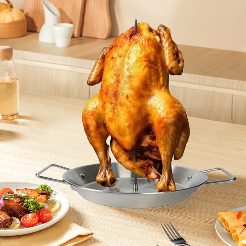 Edelstahl-Grillpfanne mit vertikaler Schraubenform