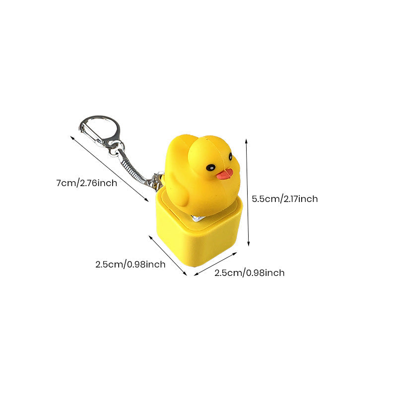 Schlüsselanhänger mit Licht und Ton in Form einer Ente (wiederaufladbar)