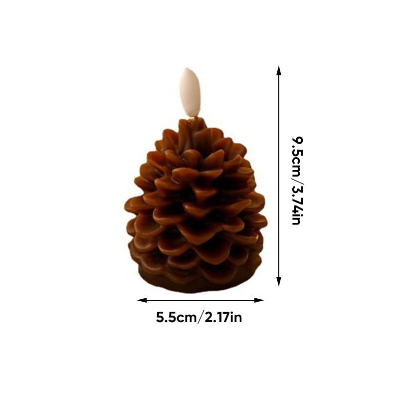Flammefri Pinecone stearinlys
