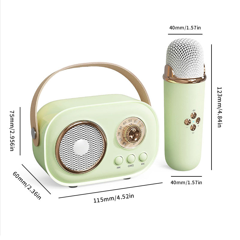 Mini Karaoke-maskine med trådløs mikrofon