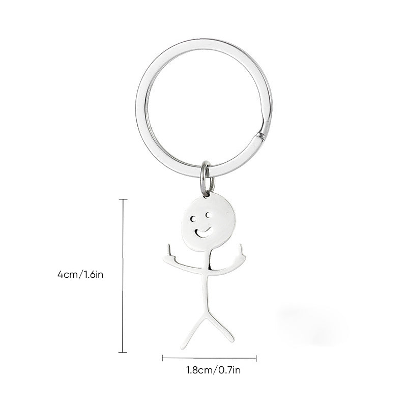 Lustiger Stickman Schlüsselanhänger