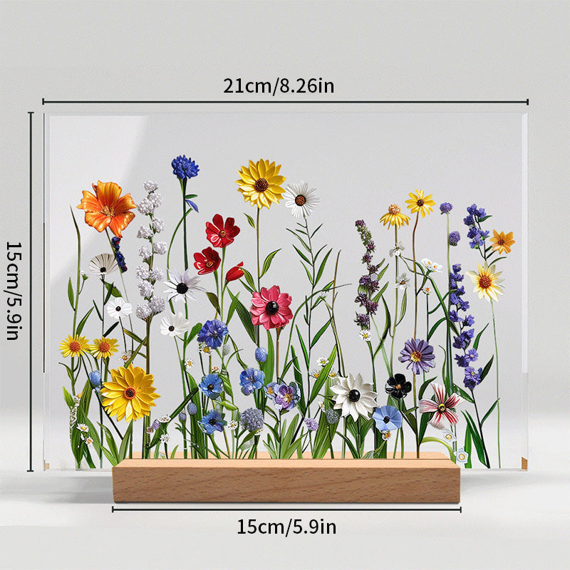 Gemaltes buntes Blumenmusterdekor