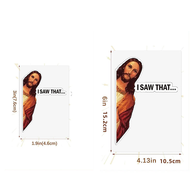 Jesus „Ich habe das gesehen“ lustiger Aufkleber
