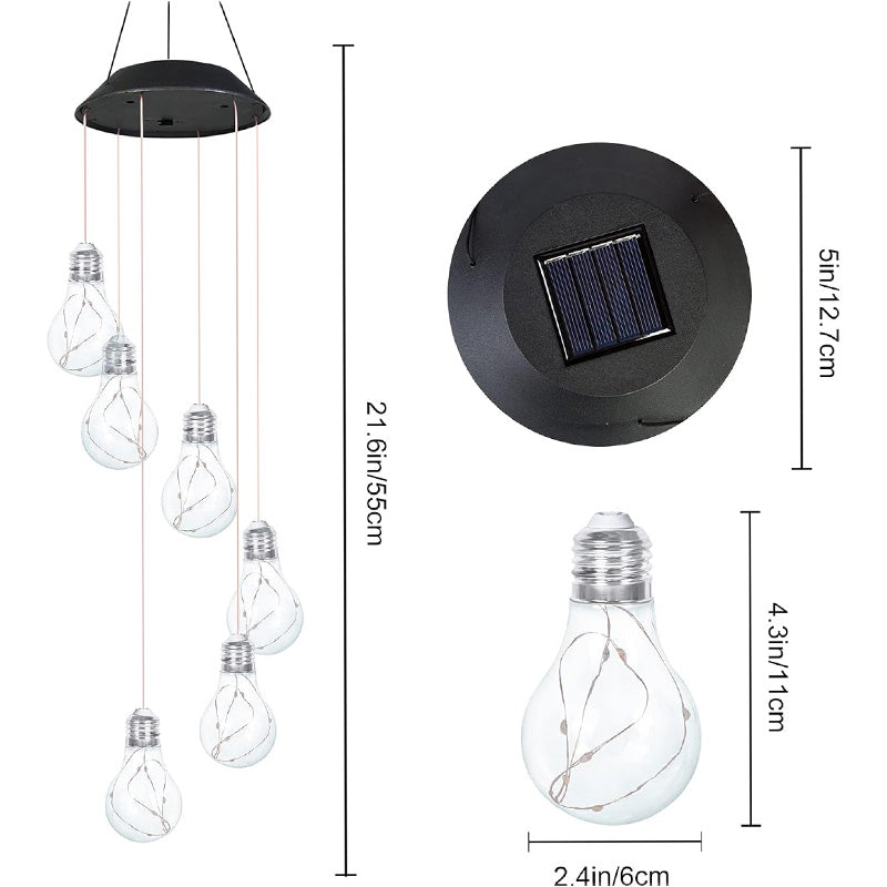 Solarbetriebenes LED-Windspiellicht
