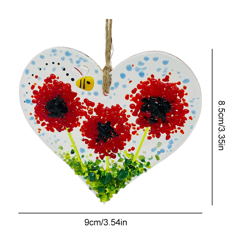 Herzförmiger Blumenanhänger