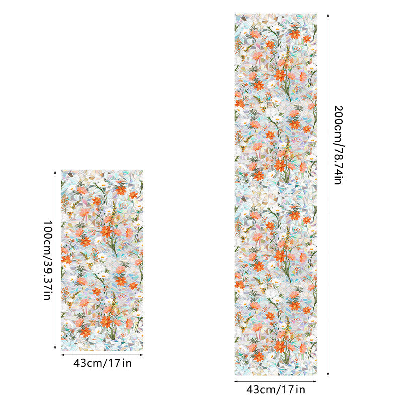 Bunte Blume Fenster Anti-Peep Folie