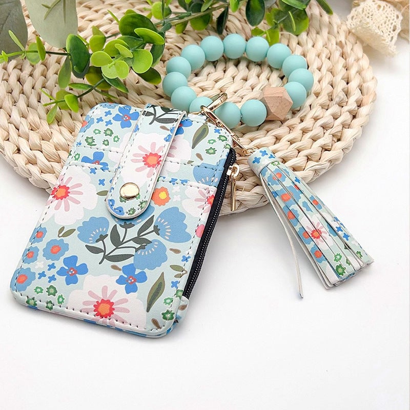 Stilvoller Kartenhalter mit Silikonperlenarmband