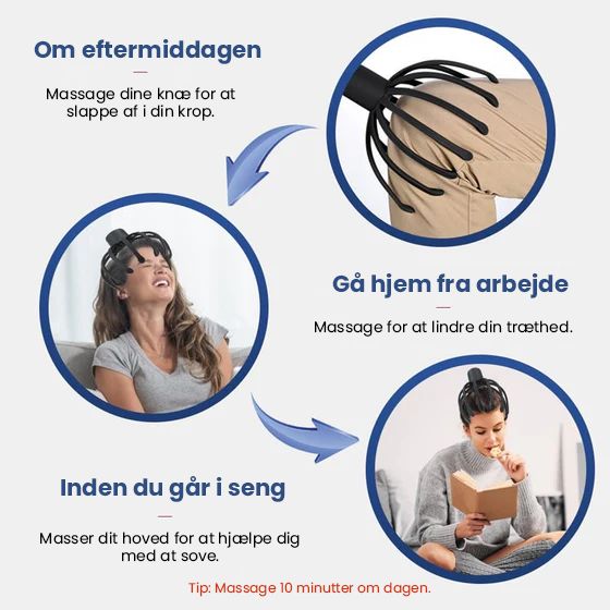 Blæksprutte hovedmassager
