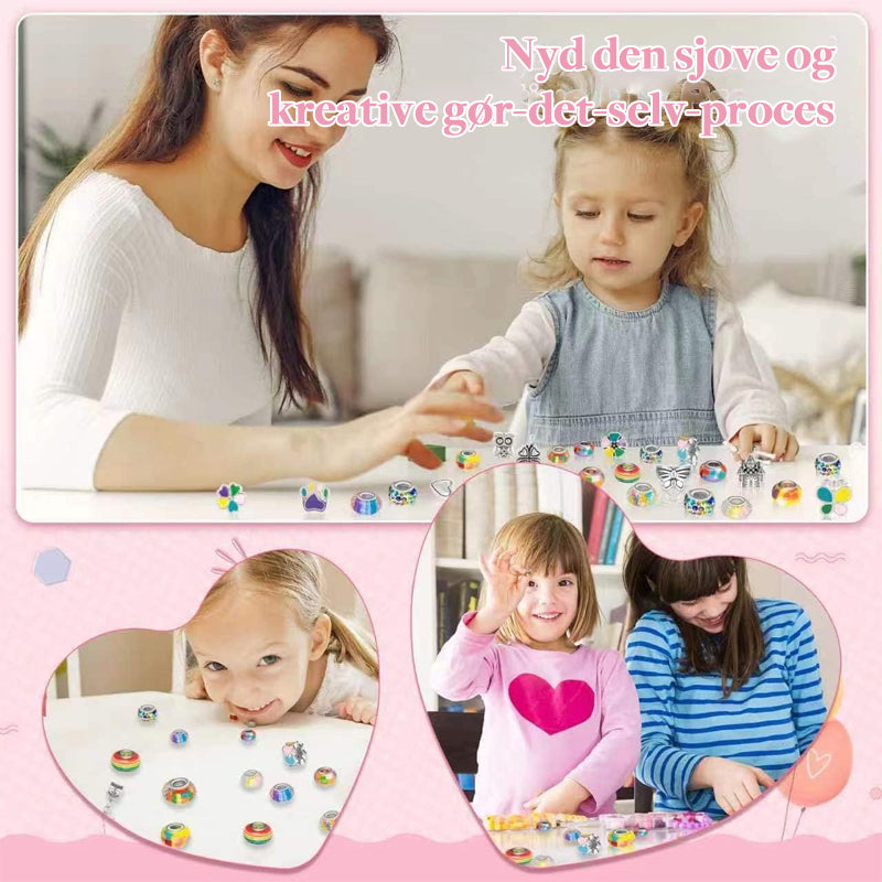 Kit til fremstilling af charmearmbånd til piger