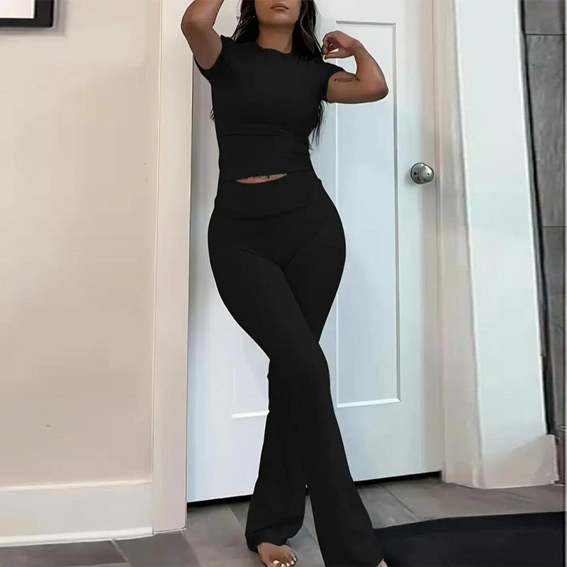 Einfarbiges Loungewear-Set für Damen