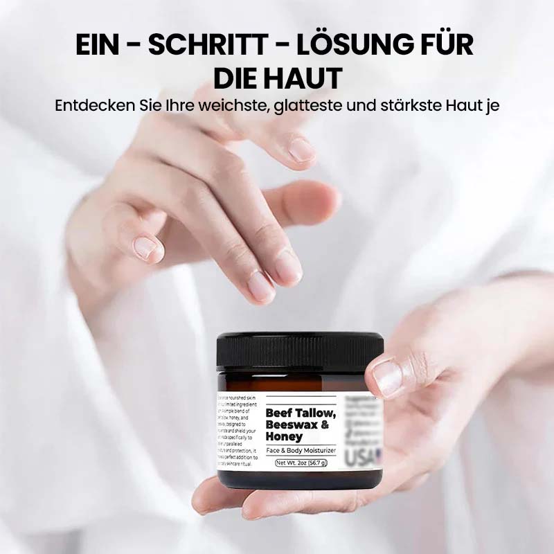 Feuchtigkeitscreme aus Rindertalg, Bienenwachs und Honig