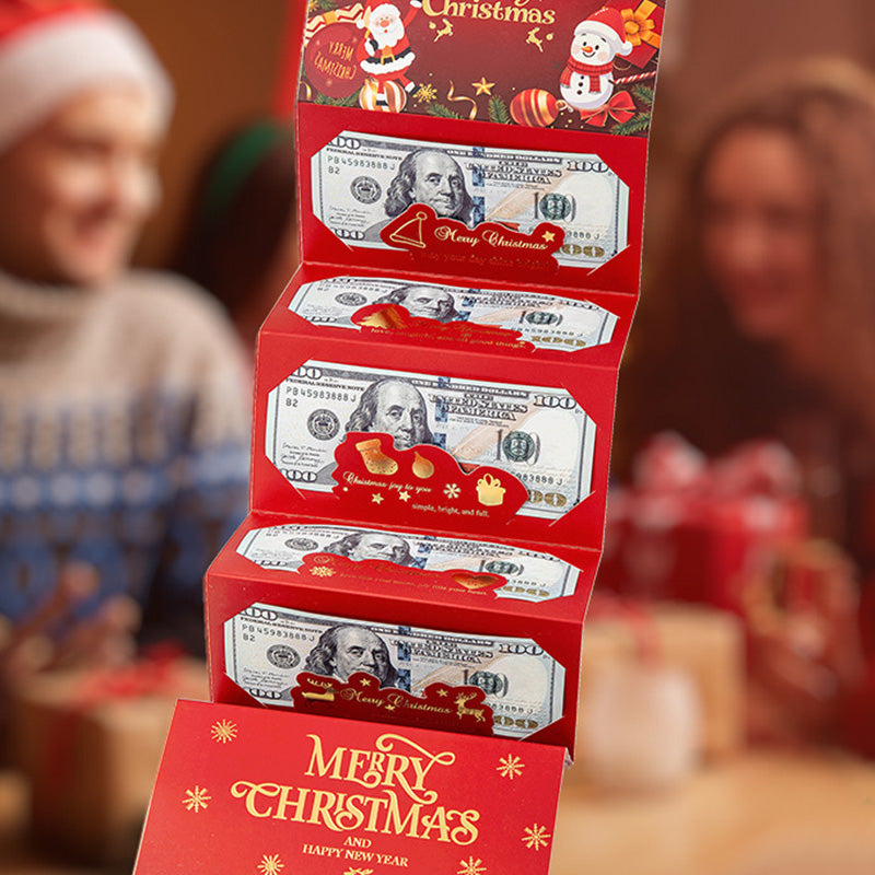 Faltbarer roter Weihnachtsumschlag mit 6 Fächern