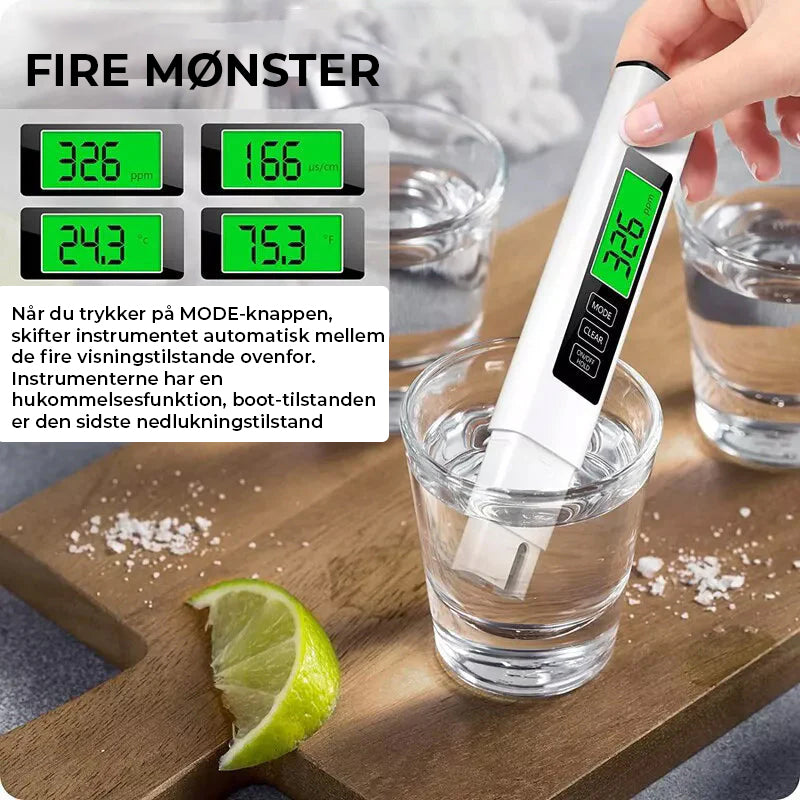 Ny 4 i 1 Tds Meter Digital Vandtester
