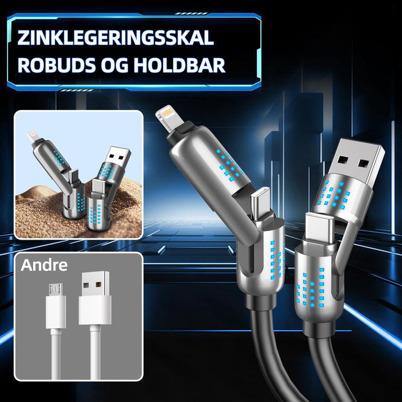 240W 4-i-1 USB-C hurtigopladningskabel