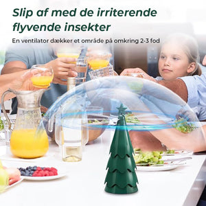 Afvisende blæser med holografiske blade holder fluer væk