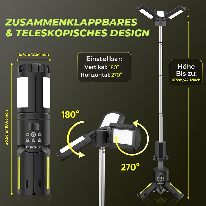 Teleskop-Campingleuchten mit Ständer