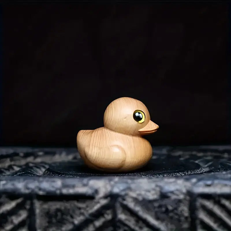Håndlavet gummiand i træ