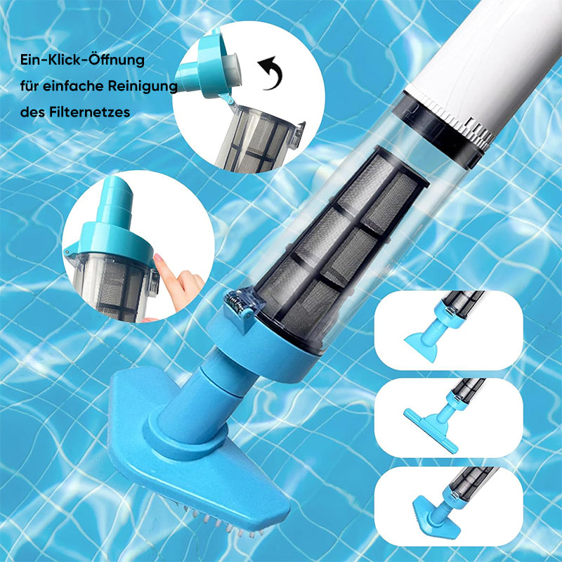 EU-Standard - 3-in-1-Akku-Schwimmbadstaubsauger mit leistungsstarkem Motor