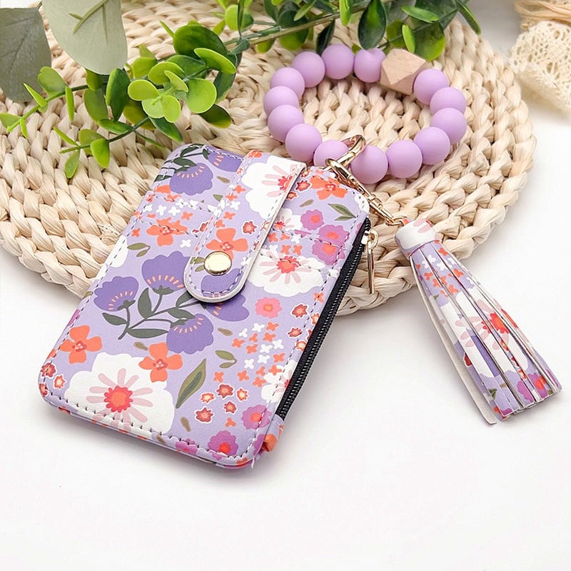 Stilvoller Kartenhalter mit Silikonperlenarmband