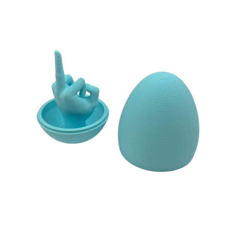Lustiges 3D-gedrucktes Mittelfinger-Ei