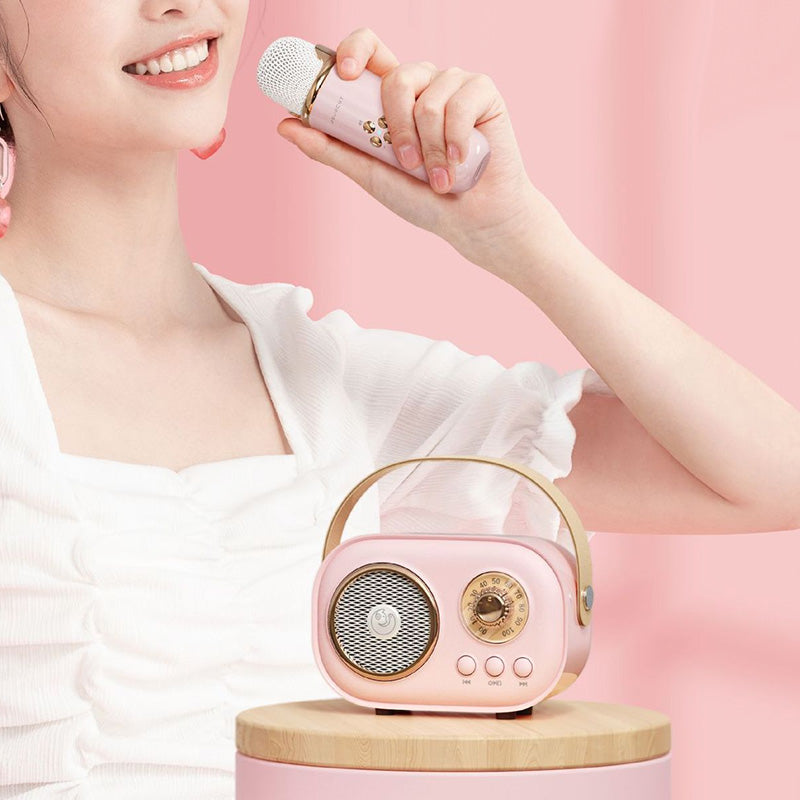 Mini Karaoke-maskine med trådløs mikrofon