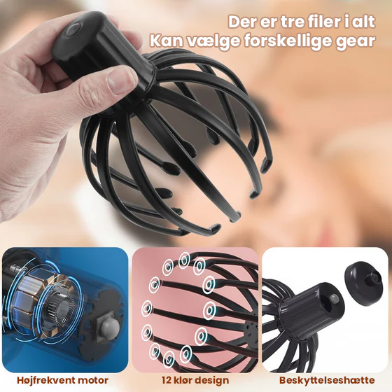 Blæksprutte hovedmassager