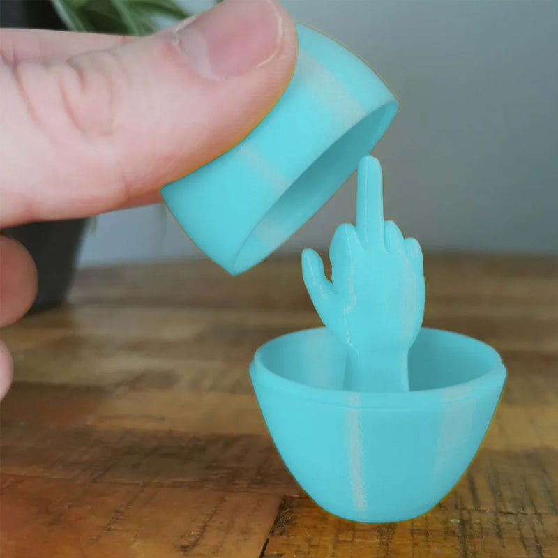 Lustiges 3D-gedrucktes Mittelfinger-Ei