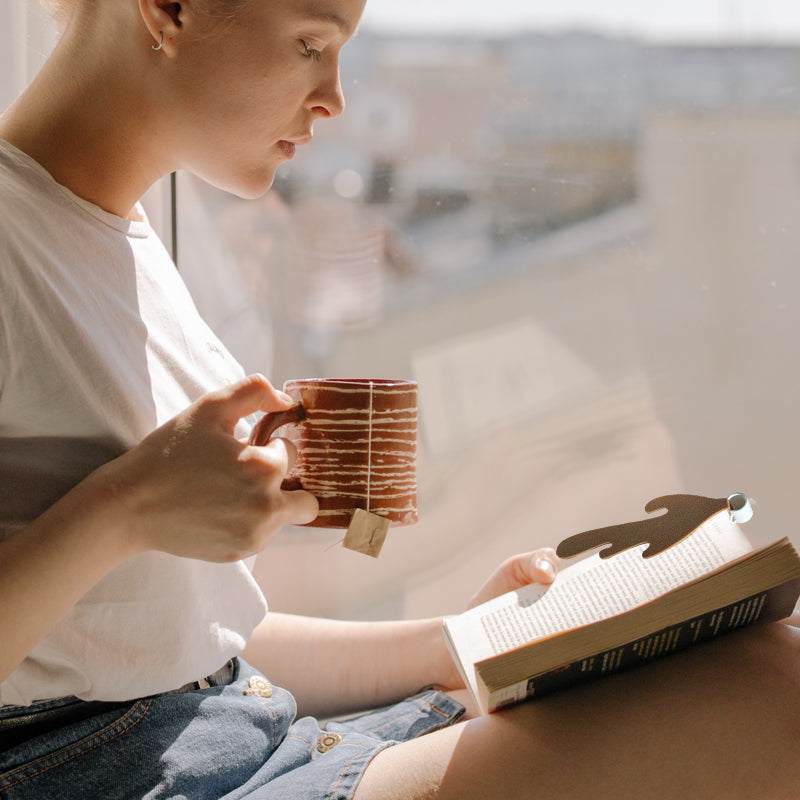 Lesezeichen „Verschütteter Kaffee“