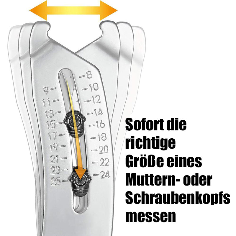 Schlüsselanhänger mit Schraubengrößen-Checker