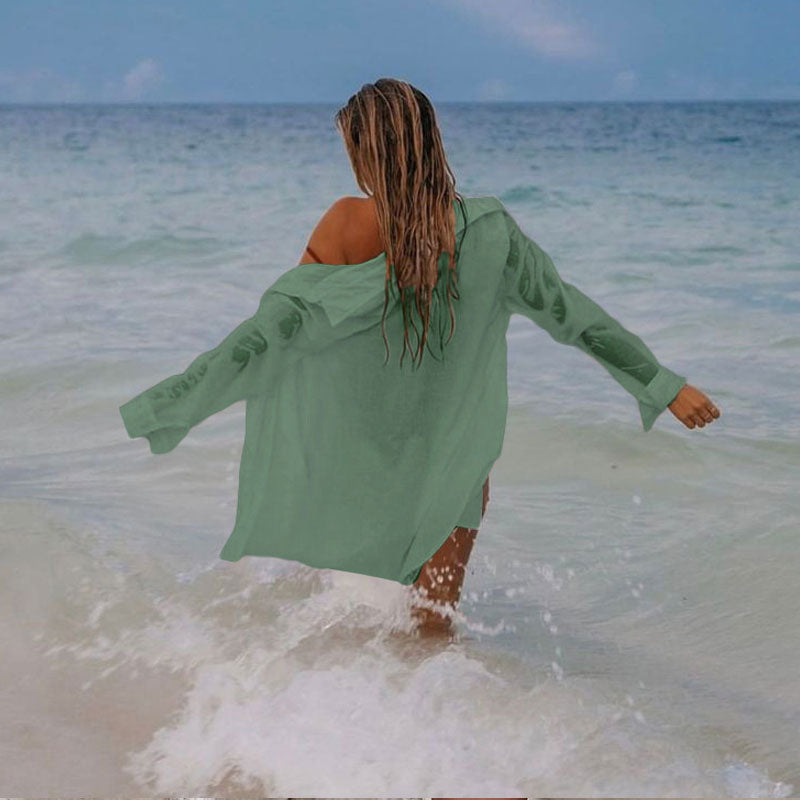 Halbdurchsichtiges Boho Cover Up für Frauen