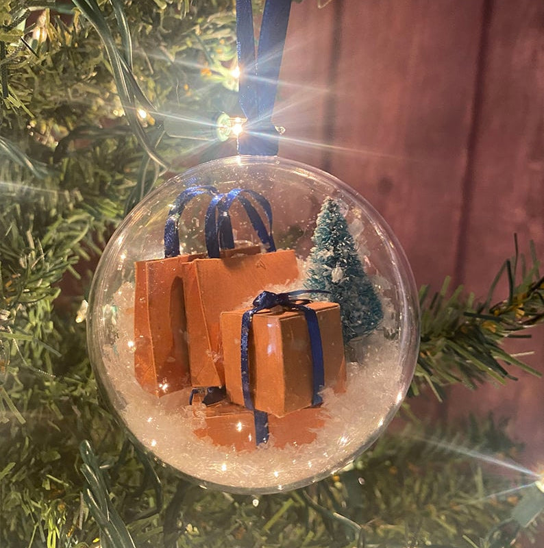 Weihnachten Baumschmuck transparent Kugel