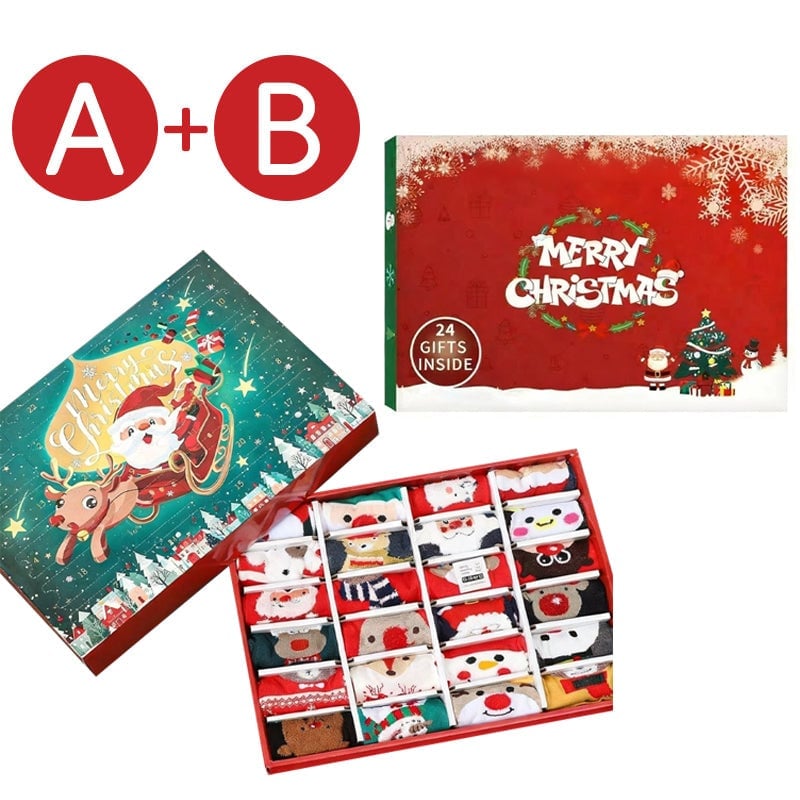 Weihnachts-Countdown-Socken-Blindbox