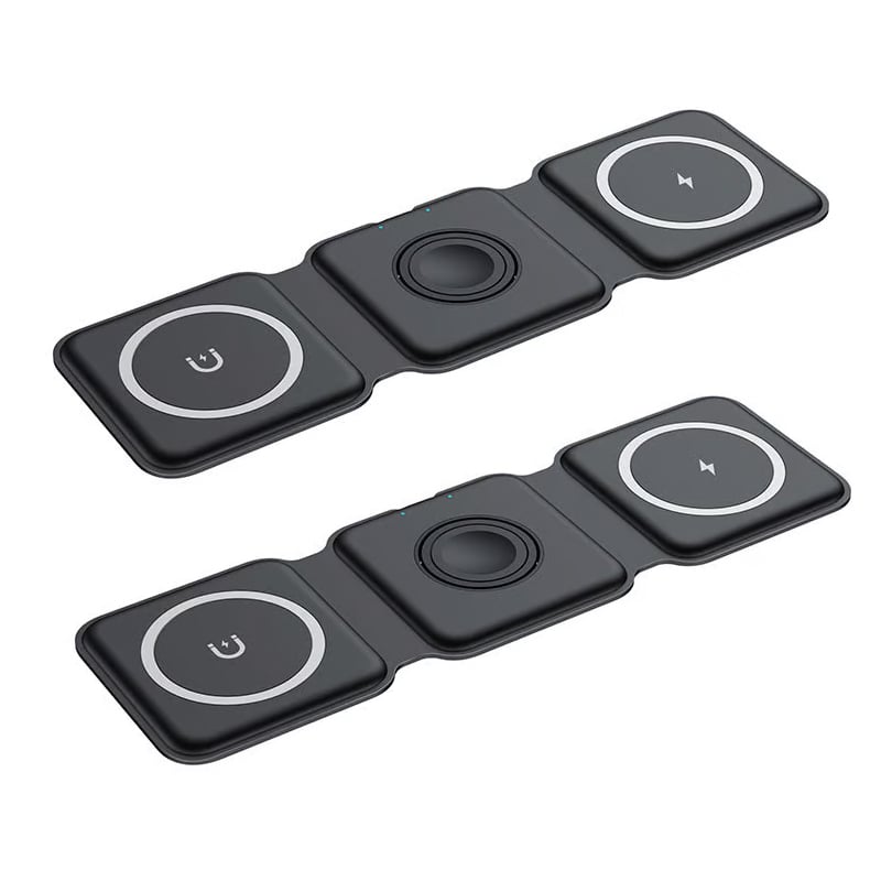 Ny foldbar 3-i-1 trådløs oplader