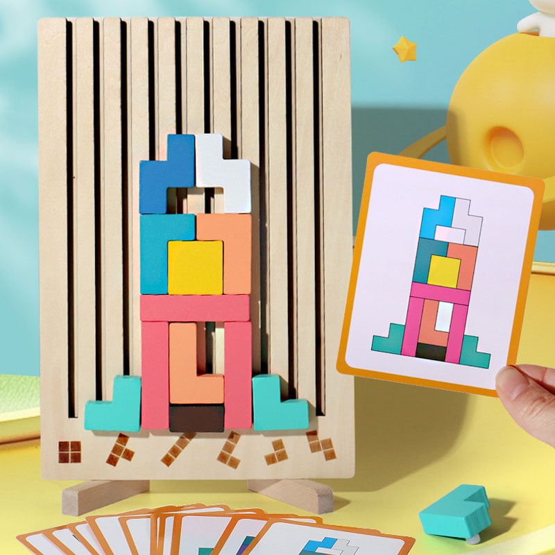 Stapelpuzzle-Spielzeug aus Holz
