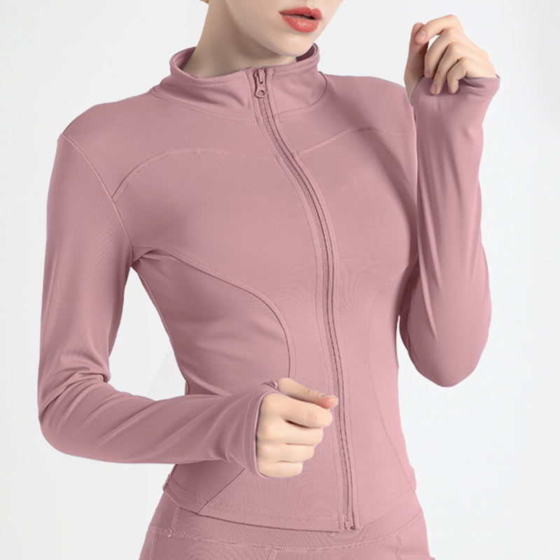 Schnell trocknende Yoga-Langarmjacke für Damen