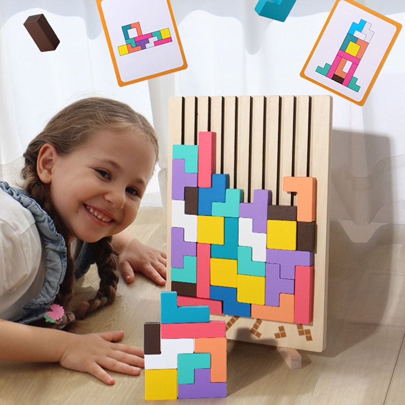 Stapelpuzzle-Spielzeug aus Holz