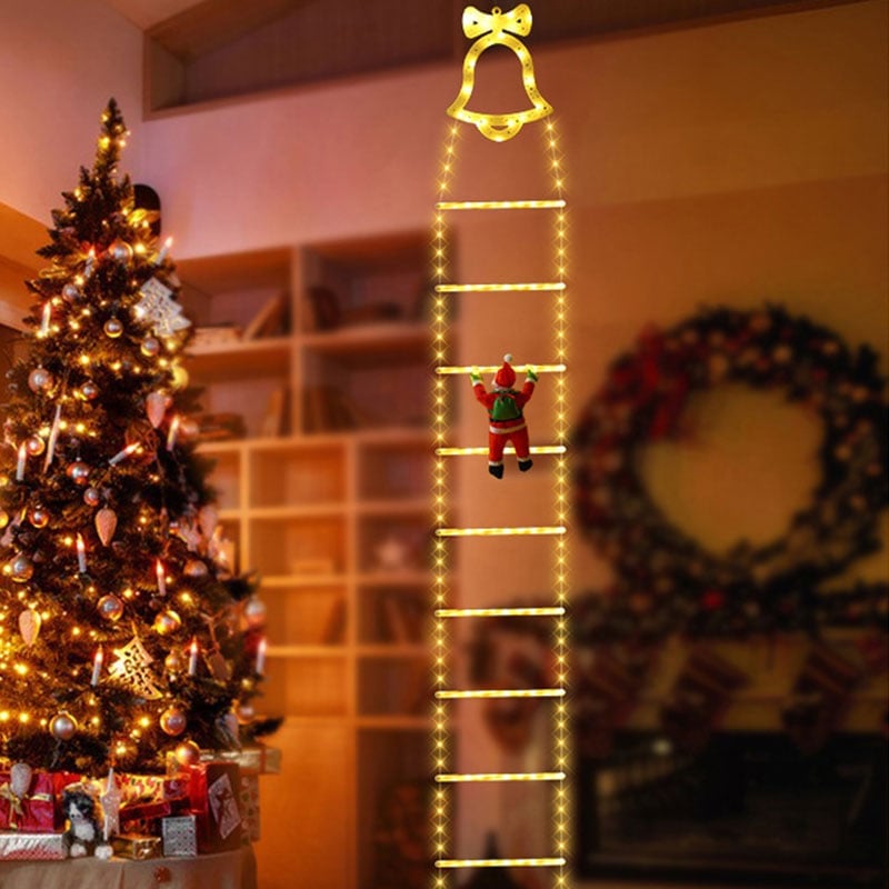 LED-Leiter mit Weihnachtsmann