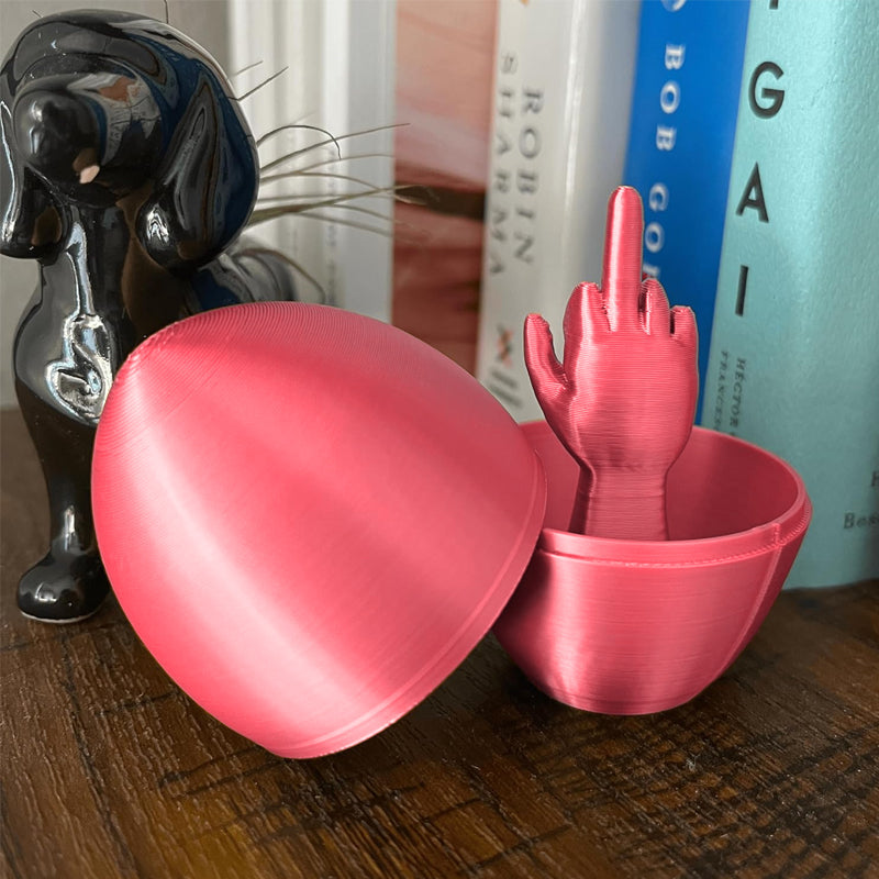 Lustiges 3D-gedrucktes Mittelfinger-Ei