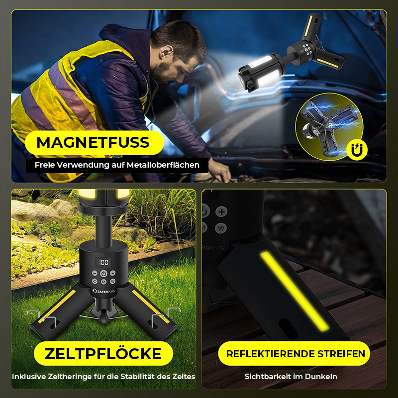 Teleskop-Campingleuchten mit Ständer