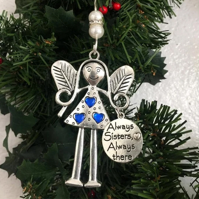 Skøre Smukke Venner For Evigt - Engel Ornament Julegave