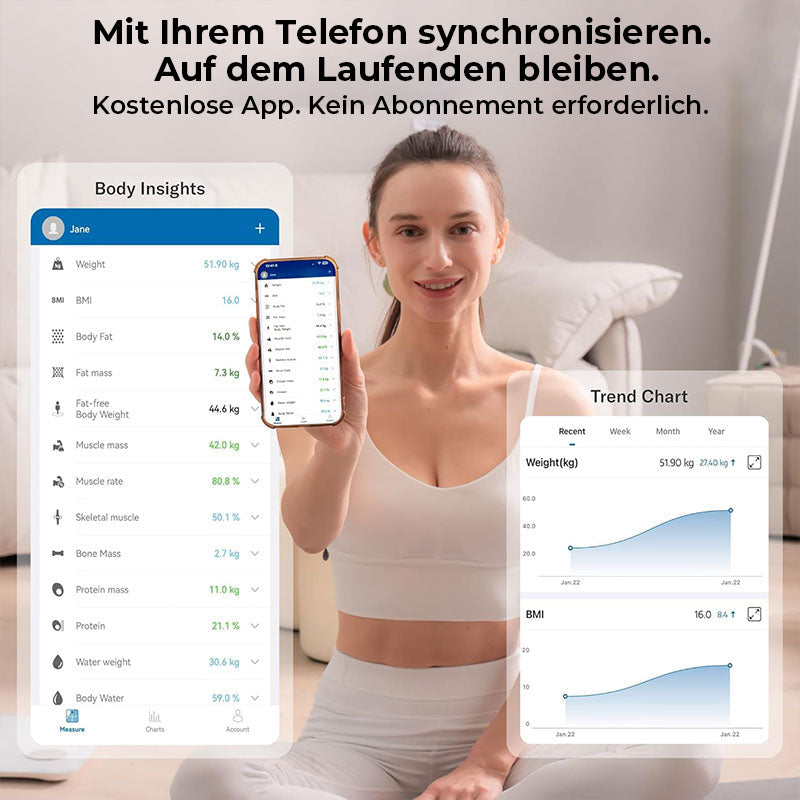 Intelligente Körperfettwaage